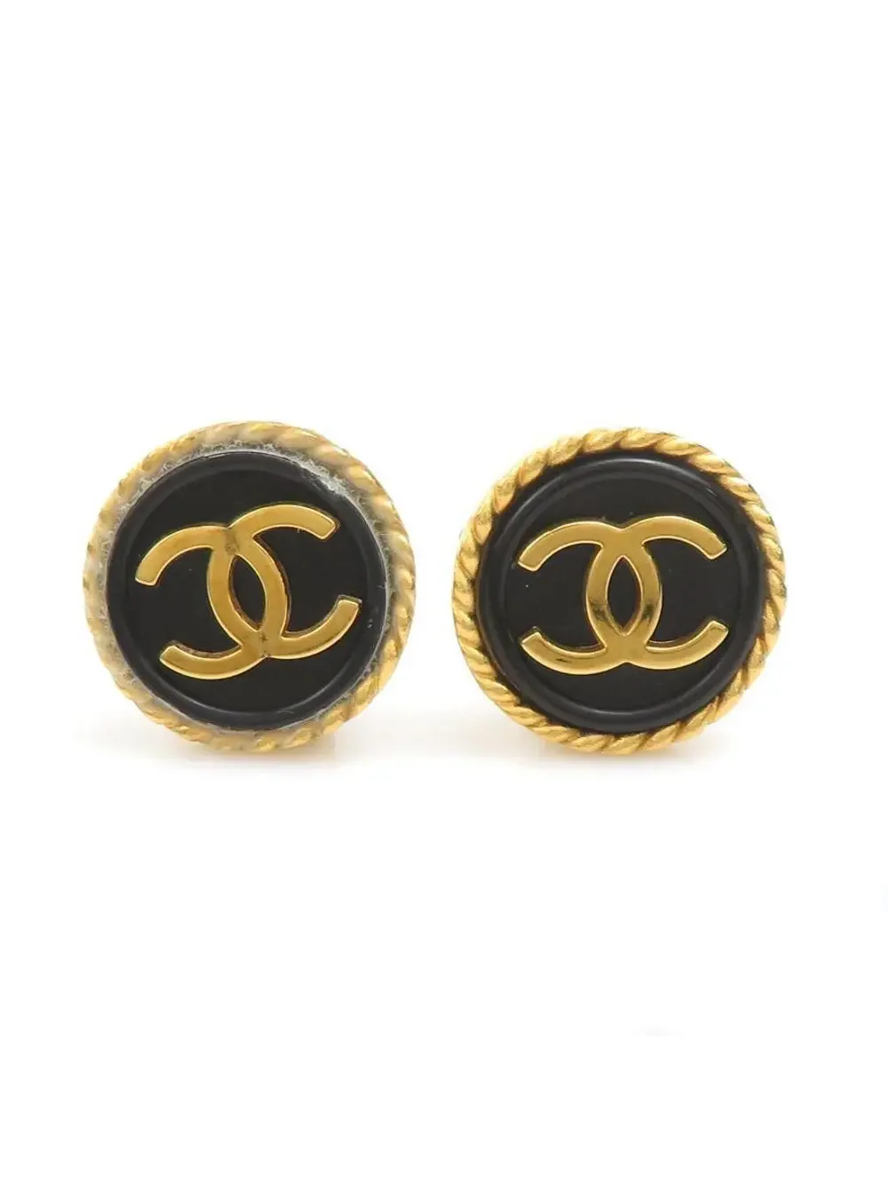 Auth Chanel Vintage Cc Logo Earrings #303083C29B